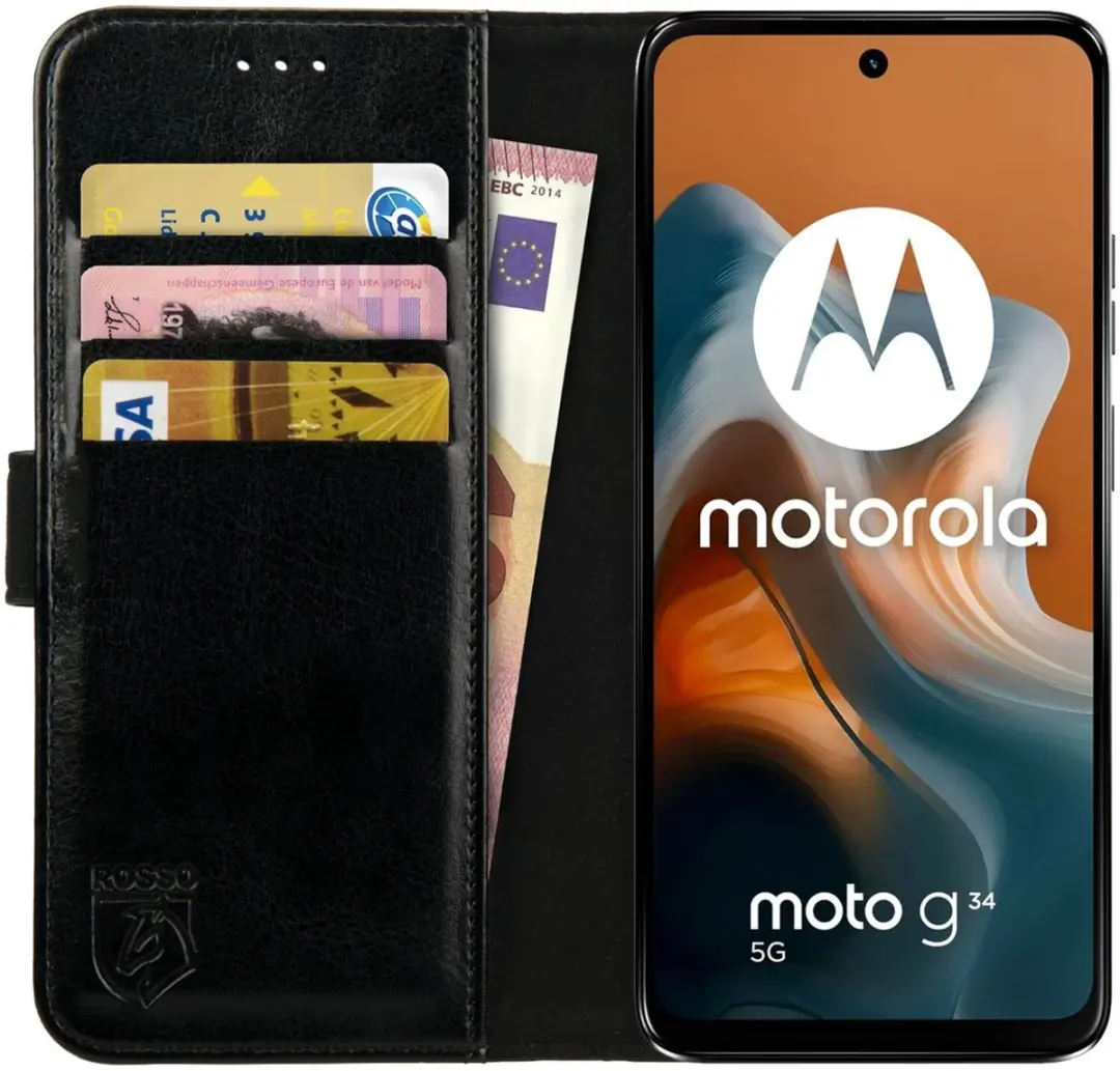 Rosso Element Book Case Wallet Moto G34