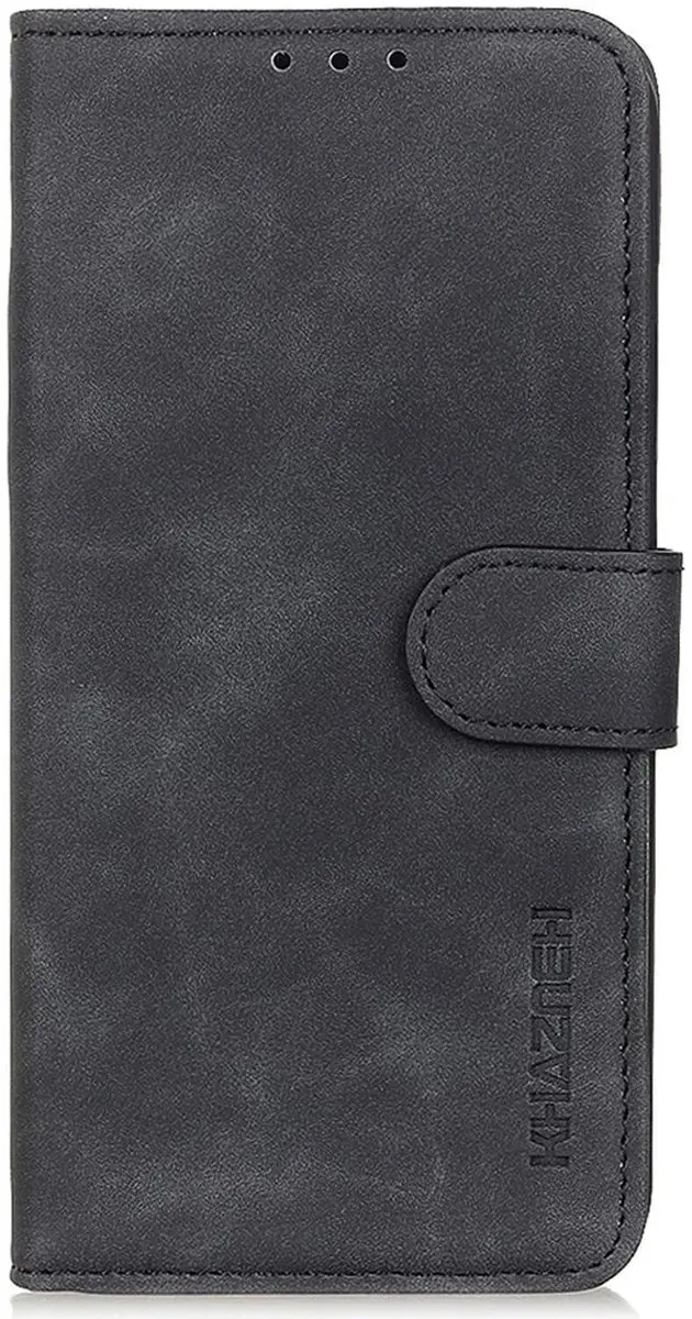 Khazneh Xiaomi Redmi Note 13 Pro+ Hoesje Wallet - 2 Pasjes - Zwart