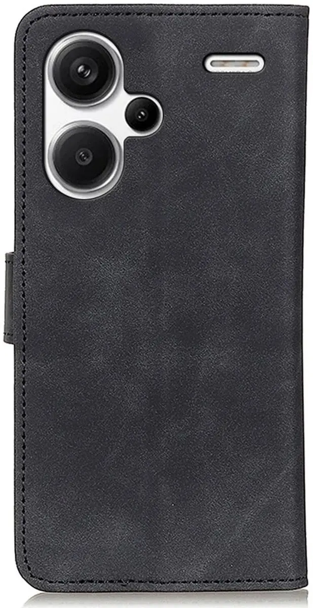 Khazneh Xiaomi Redmi Note 13 Pro+ Hoesje Wallet - 2 Pasjes - Zwart