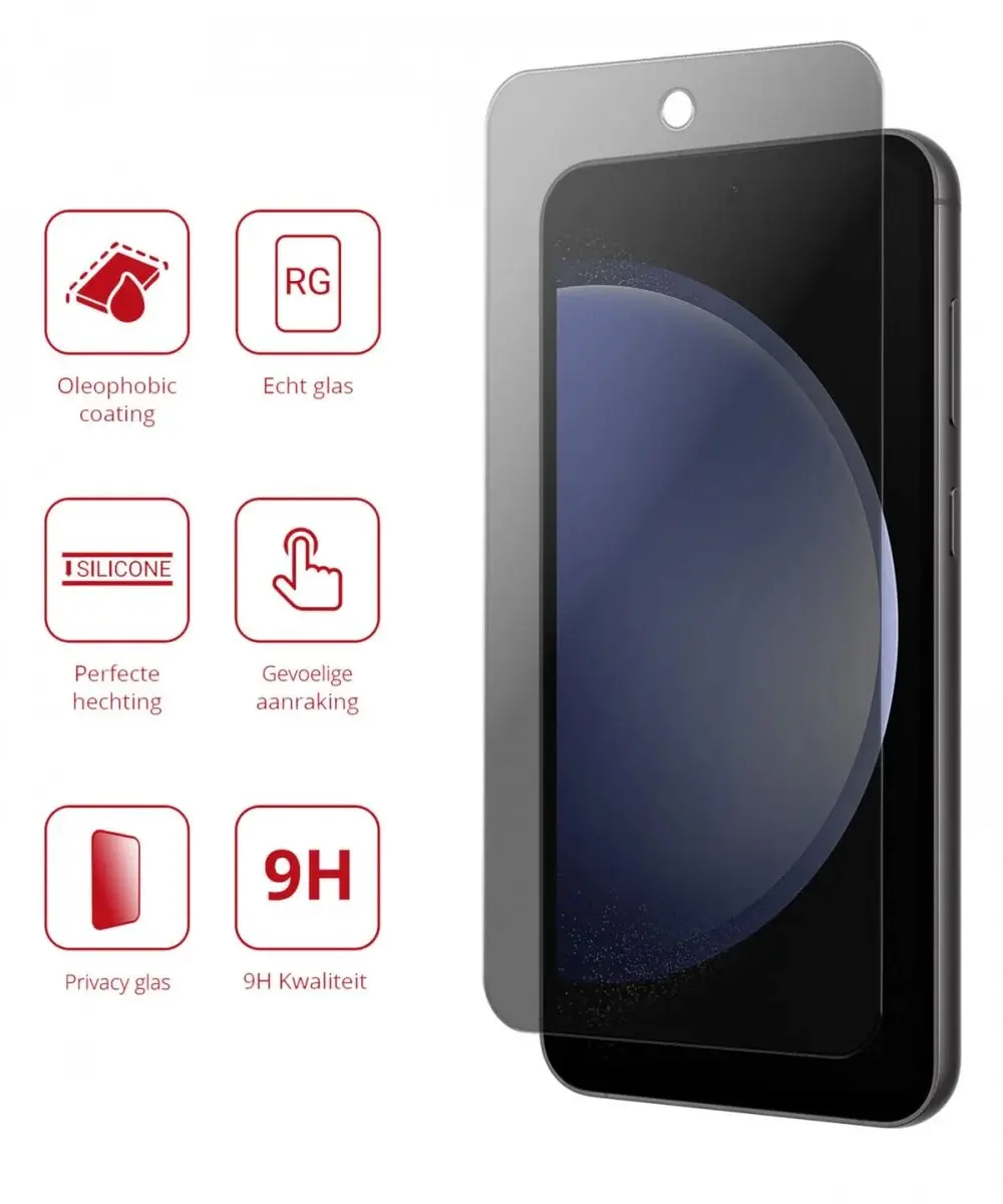 Rosso Privacy Screen Protector Samsung Galaxy S23 FE - 9H Glas