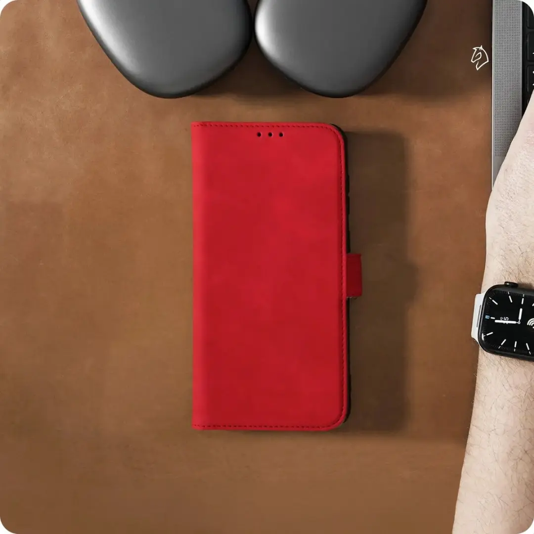 Rosso Element Wallet Book Case iPhone 16 - 3 Pasjes - Rood