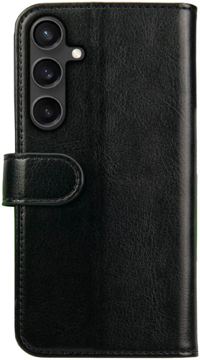 Rosso Element Wallet Book Case S24 FE - 3 Pasjes - Zwart