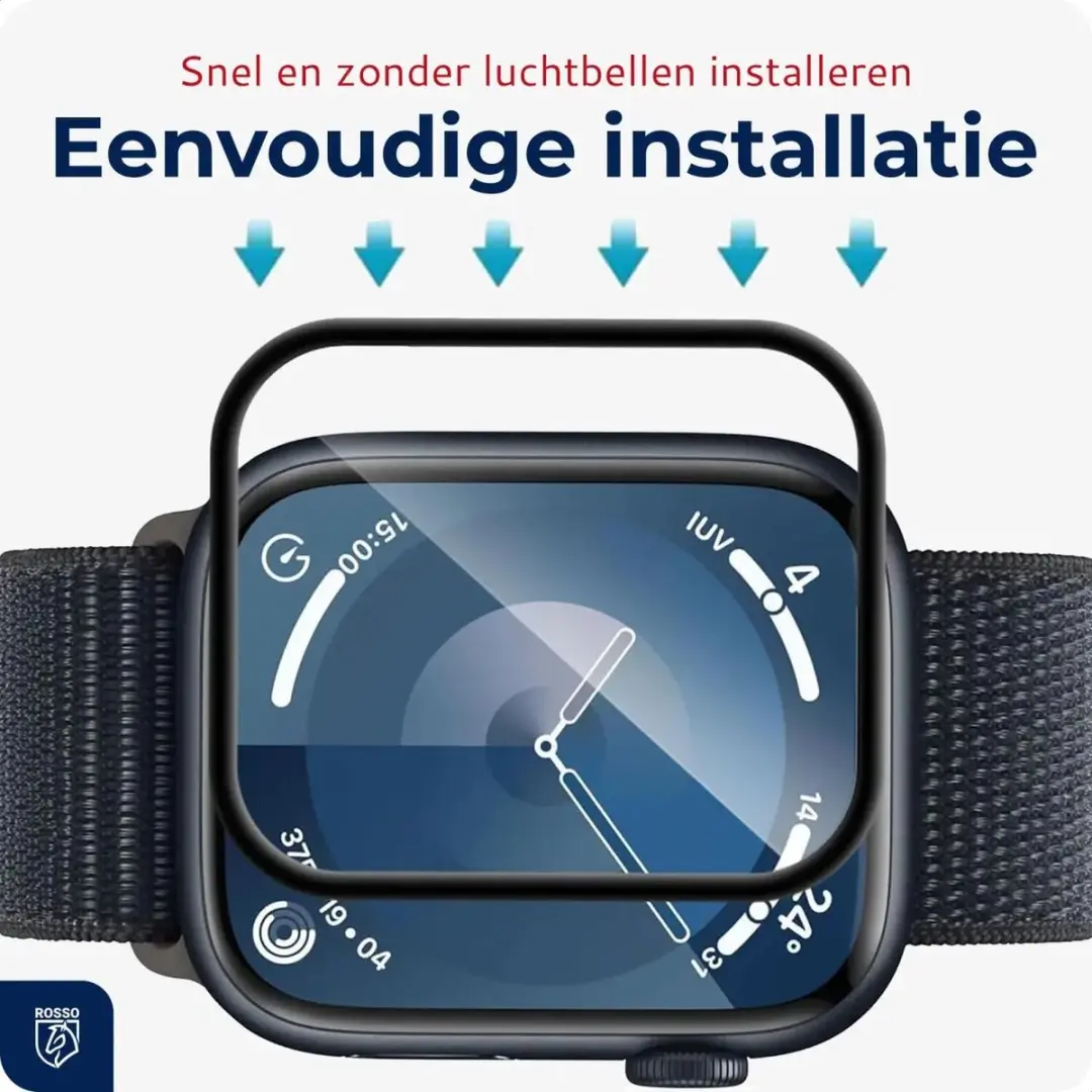 Rosso Hybrid Glass Apple Watch 45mm - PMMA Schermbeschermer - 3 Stuks