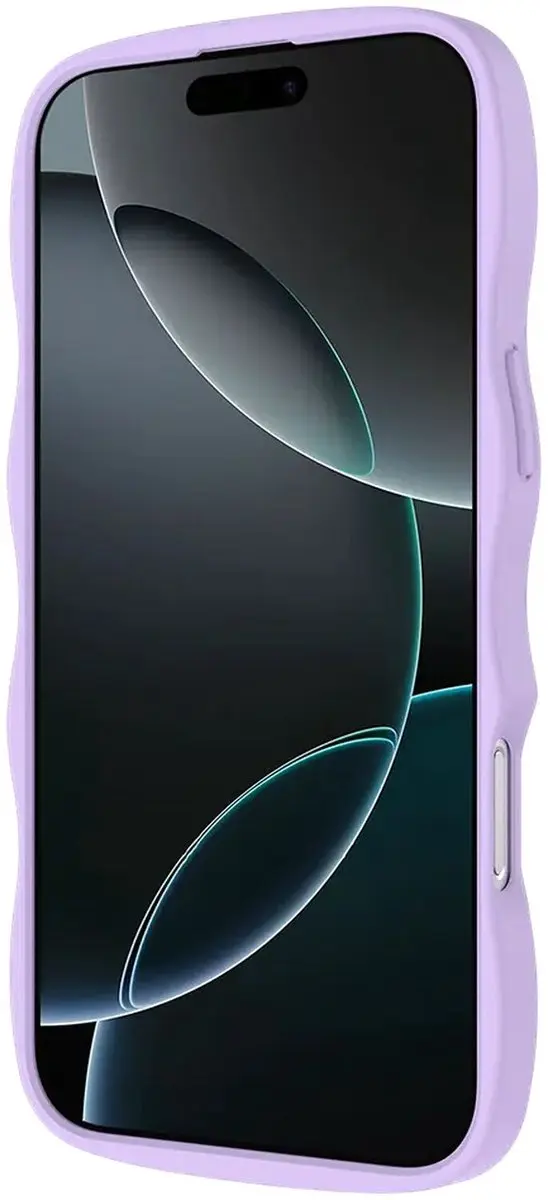 HappyCase Wavy Hoesje iPhone 16 Pro Max - Paars