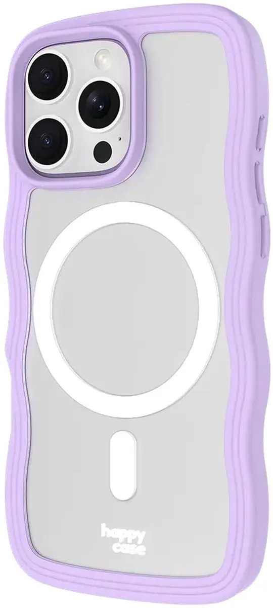HappyCase Wavy Hoesje iPhone 16 Pro Max - Paars
