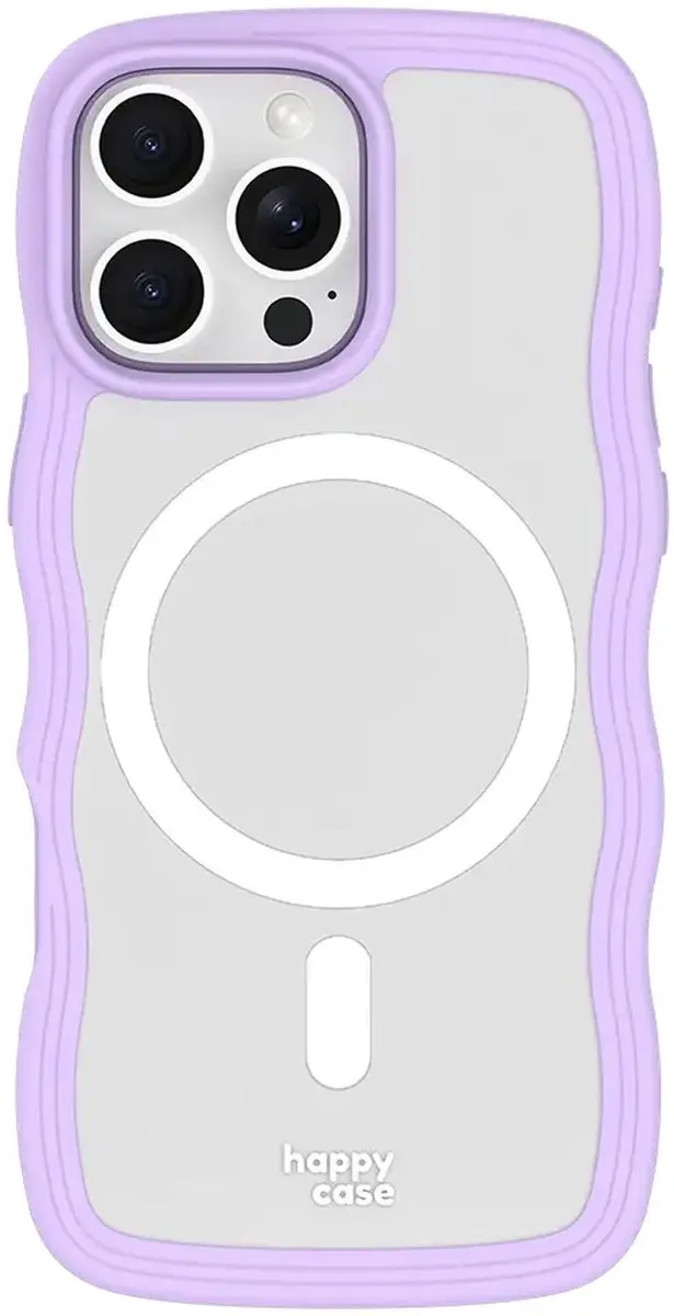 HappyCase Wavy Hoesje iPhone 16 Pro Max - Paars