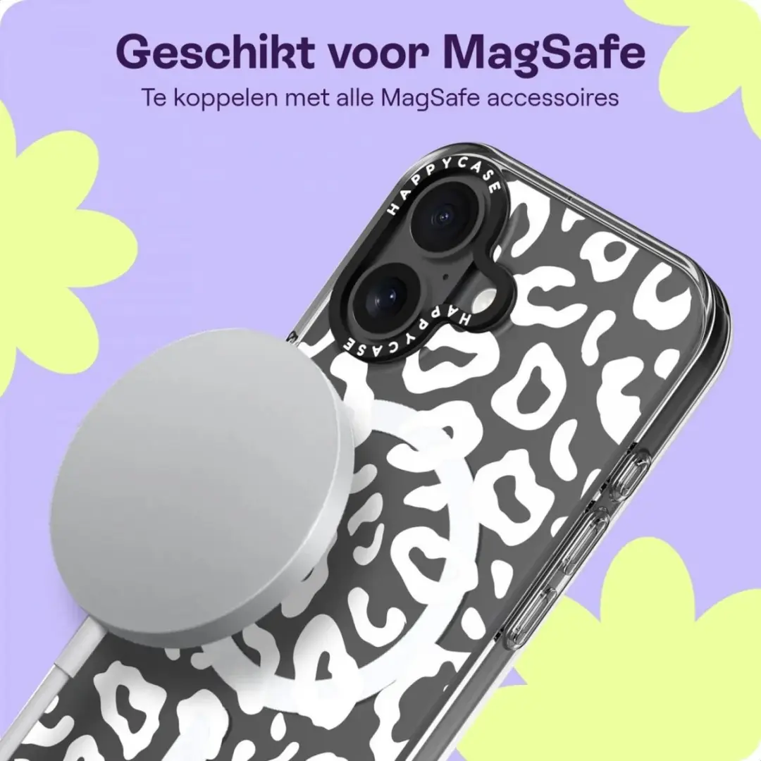 HappyCase Joy Hoesje iPhone 16 - Wild Leopard Print - MagSafe