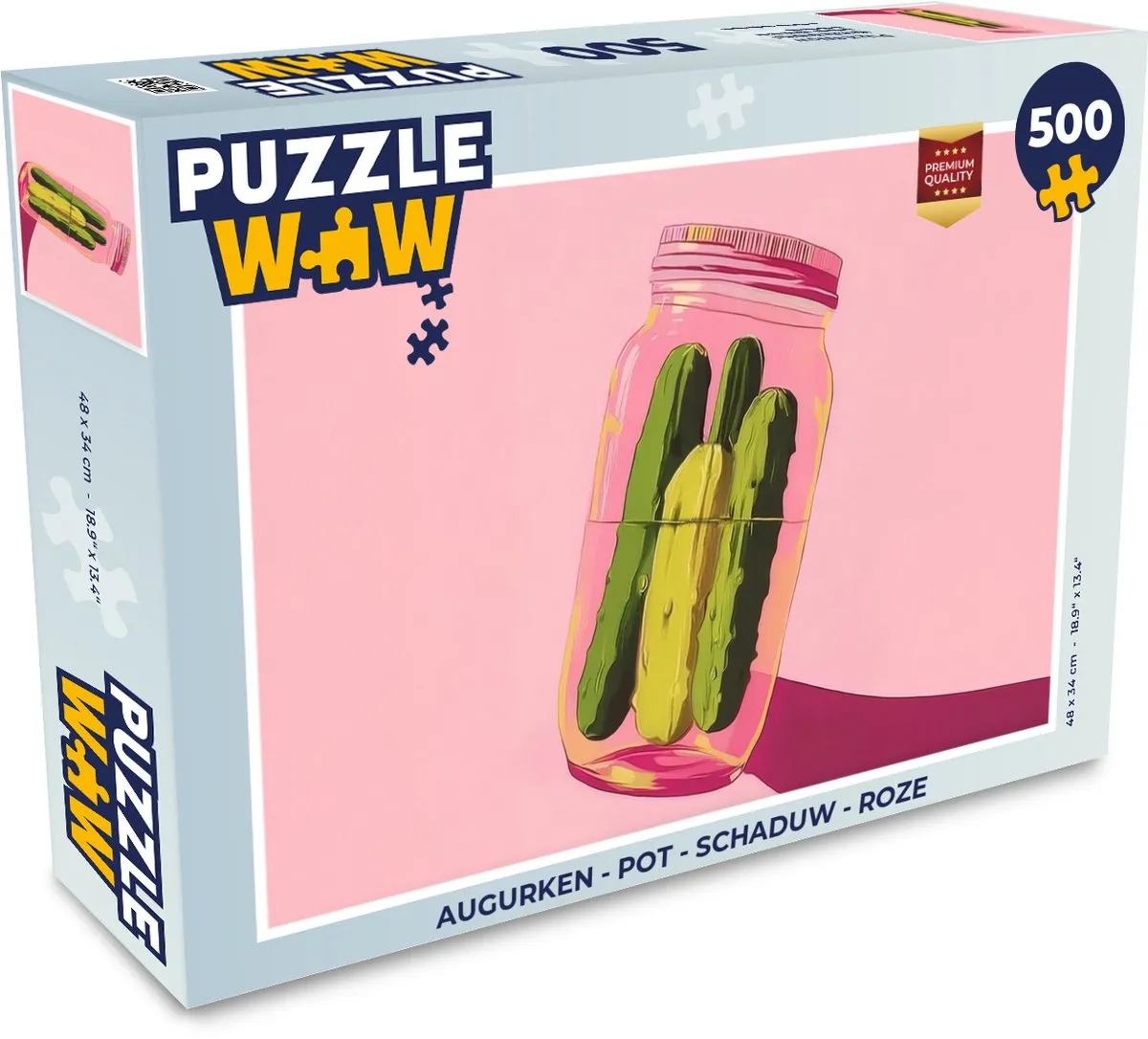 PuzzleWow Augurken Pot Legpuzzel 500 Stuks