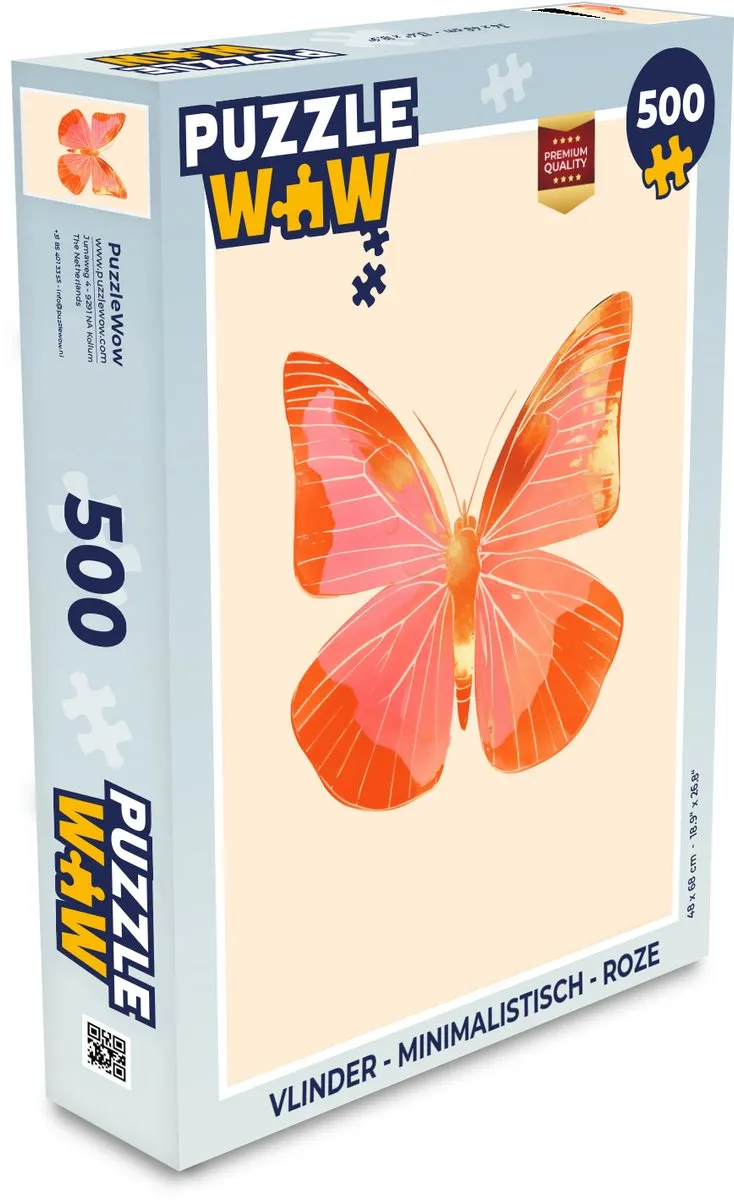 PuzzleWow Vlinder Legpuzzel 500 Stuks