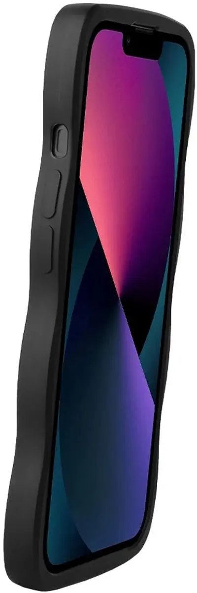 HappyCase Wavy Hoesje iPhone 17e/16e - Zwart