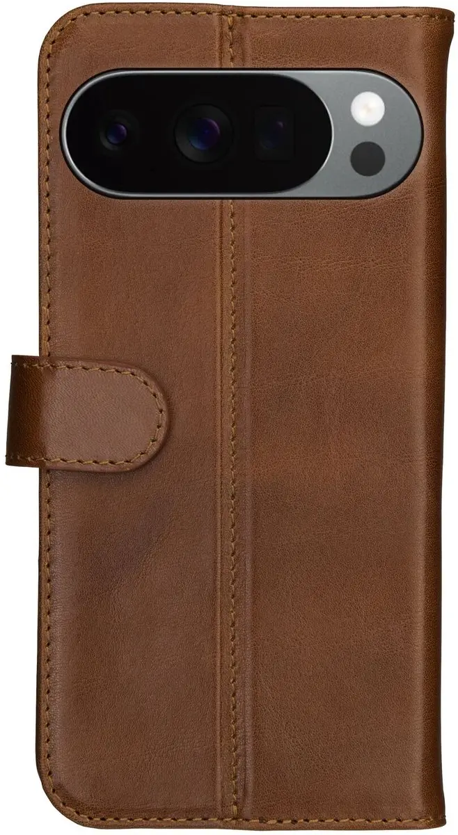 Rosso Deluxe Echt Leer Hoesje 214860 - Google Pixel 10 Pro XL - 3 Pasjes - Bruin