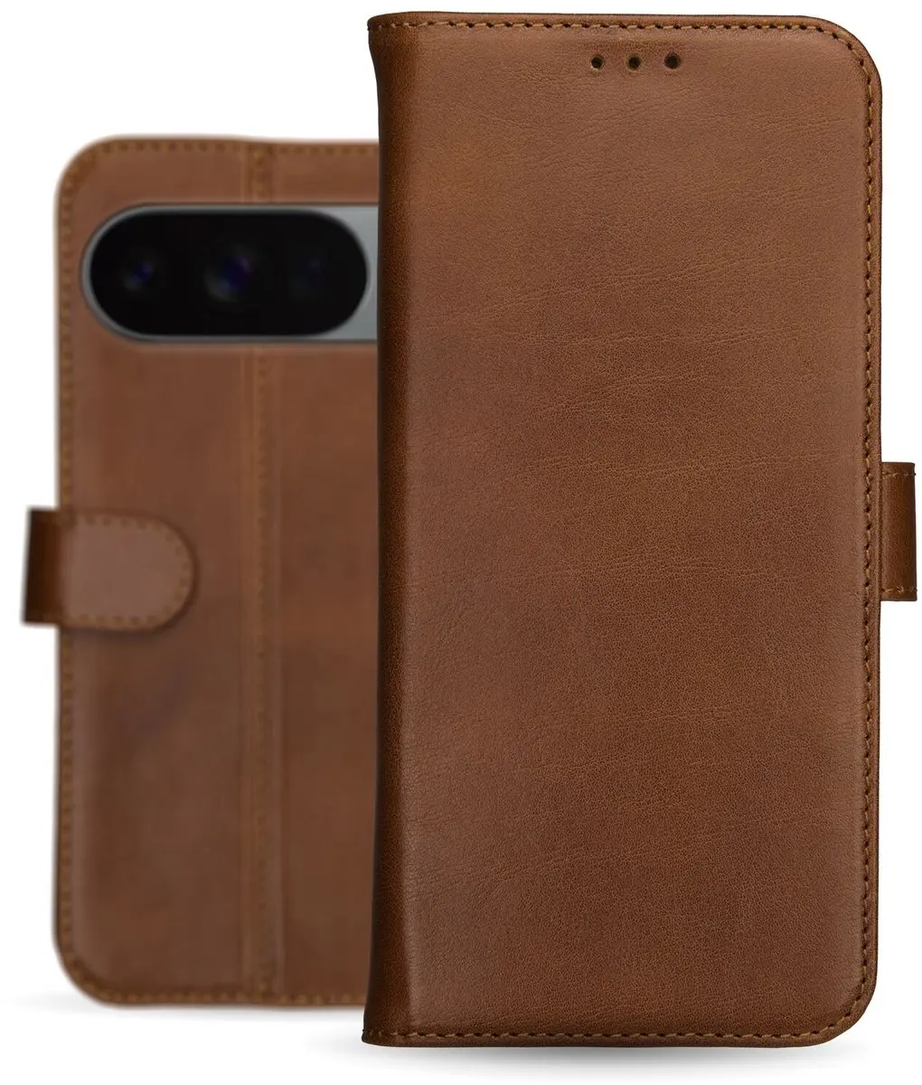 Rosso Deluxe Echt Leer Hoesje 214860 - Google Pixel 10 Pro XL - 3 Pasjes - Bruin