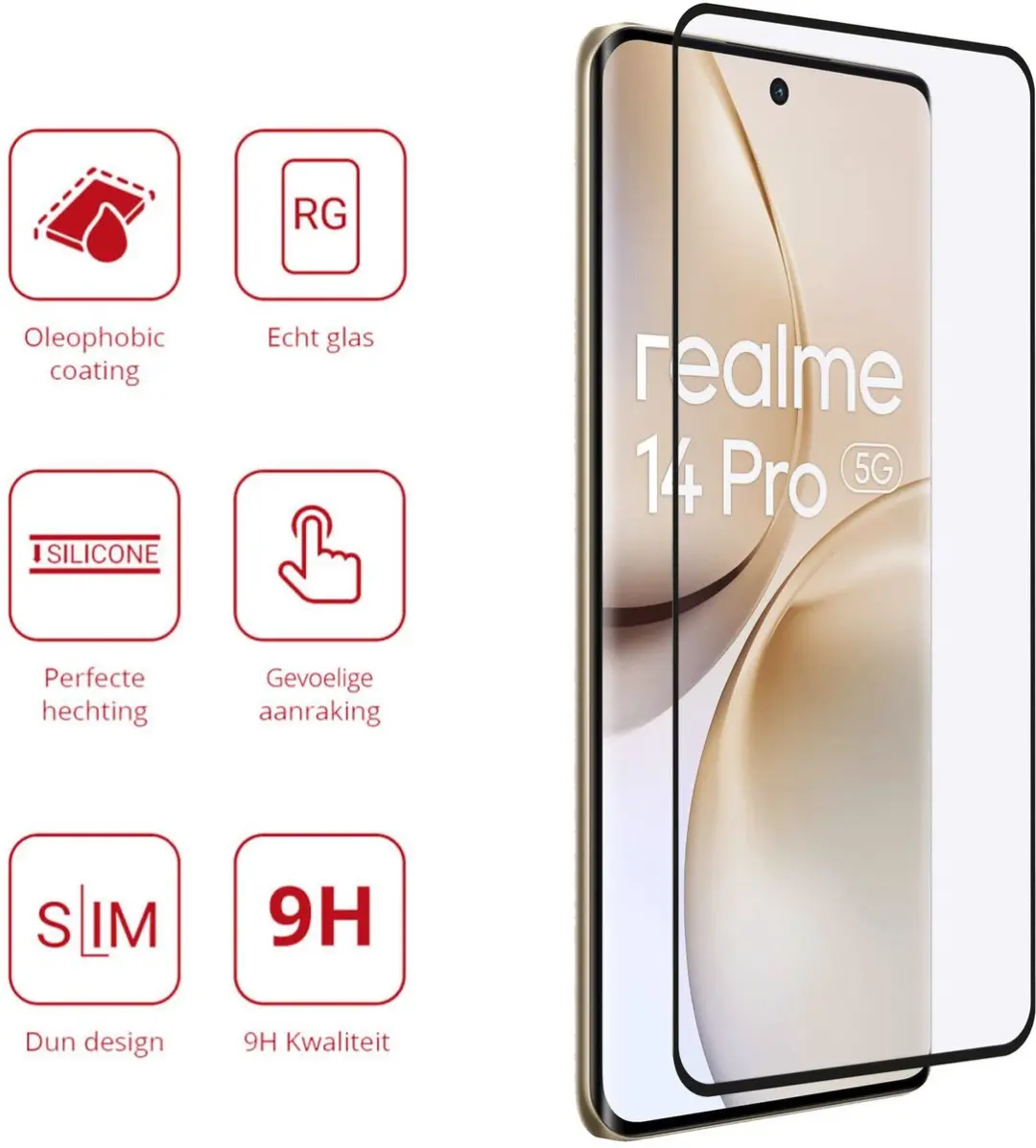 Rosso Screen Protector Realme 14 Pro 9H Tempered Glass