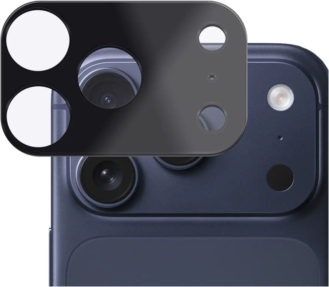 Rosso Camera Protector iPhone 17 Pro Max - Ultra Dun Glas - Zwart - afbeelding 6 van 6