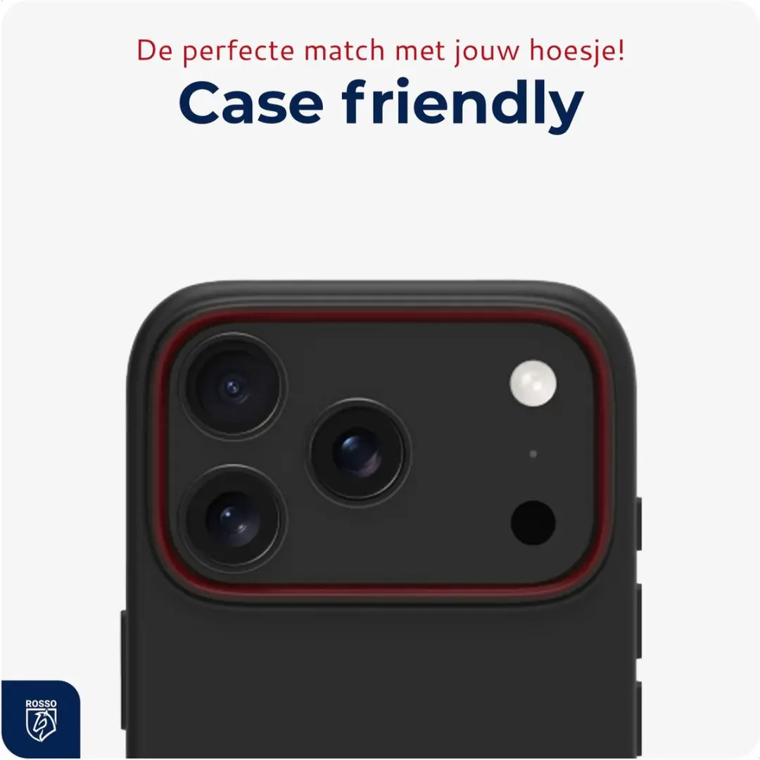 Rosso Camera Protector iPhone 17 Pro Max - Ultra Dun Glas - Zwart