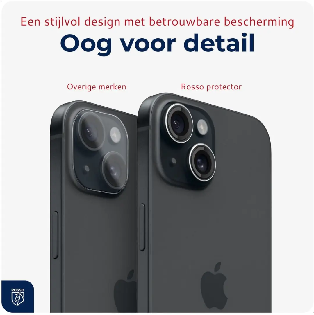 Rosso Camera Frame Protector iPhone 14/14 Plus - 9H Glas - Transparant