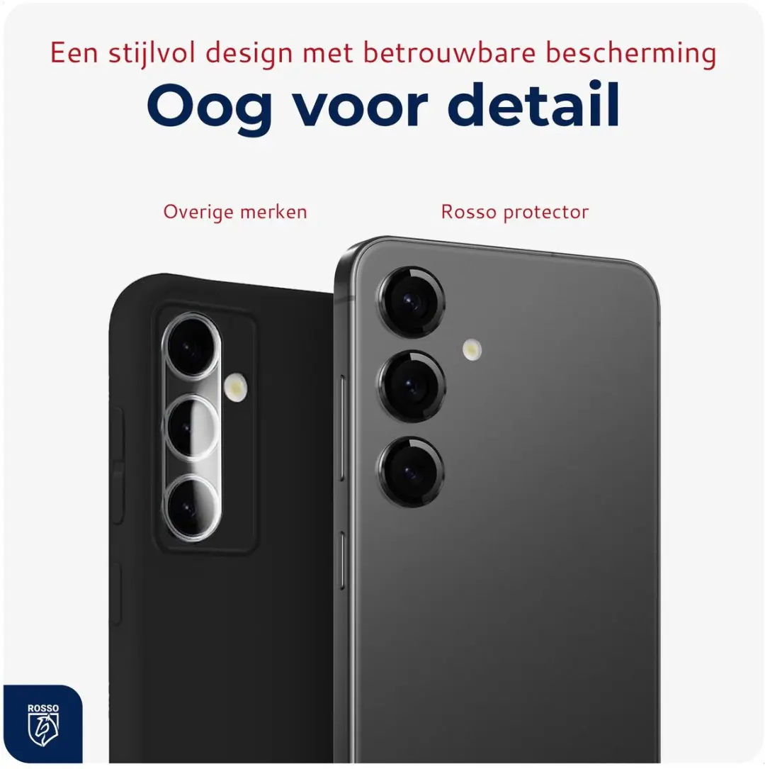 Rosso Camera Frame Protector Samsung Galaxy S24 - 9H Glas - Zwart