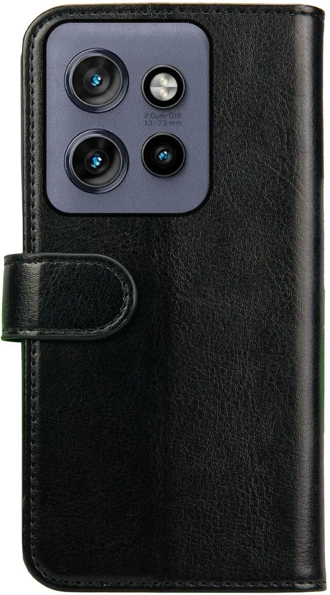Rosso Element Wallet Book Case Motorola Edge 60 Neo - 3 Pasjes - Zwart