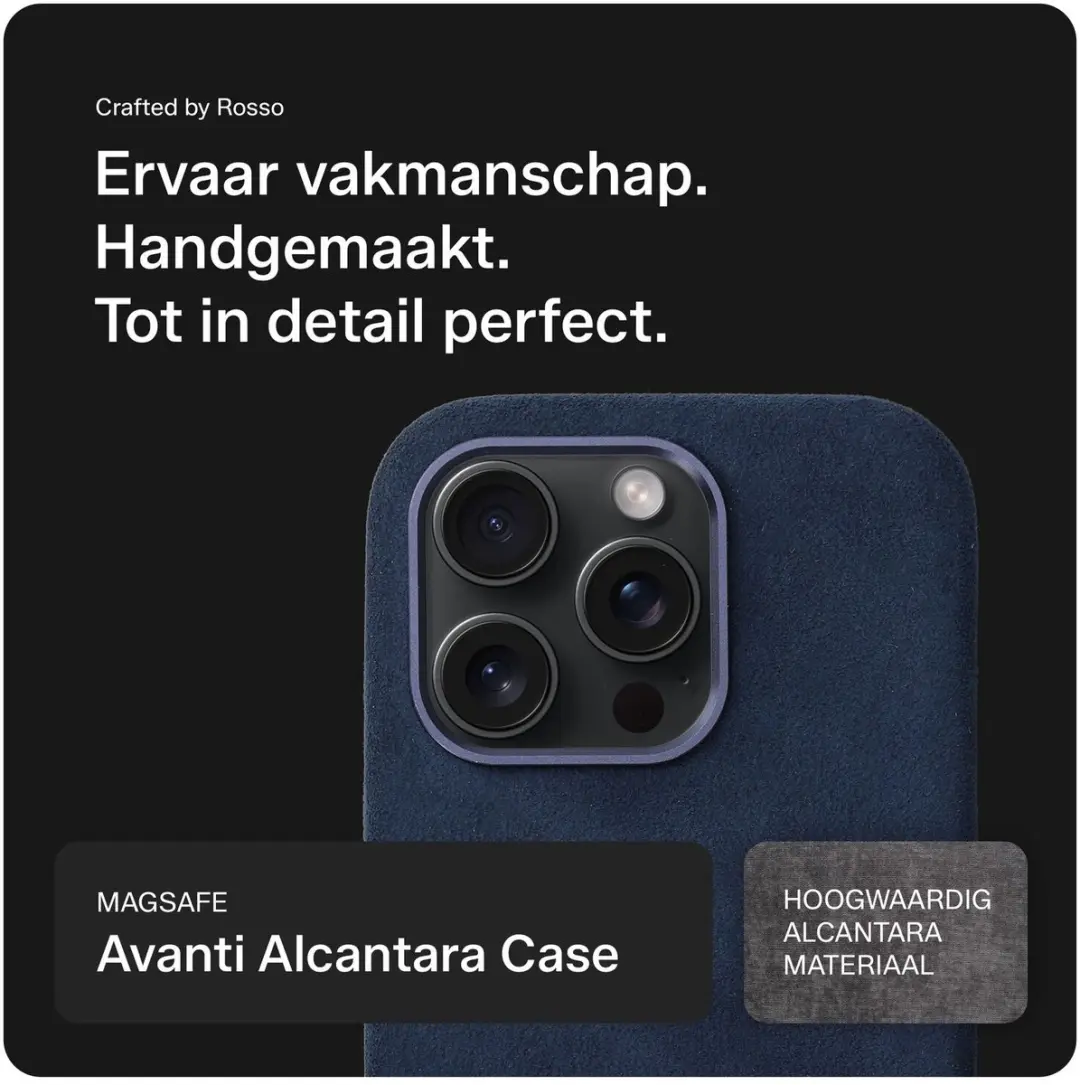 Rosso Avanti Hoesje iPhone 16 Pro - Blauw - MagSafe