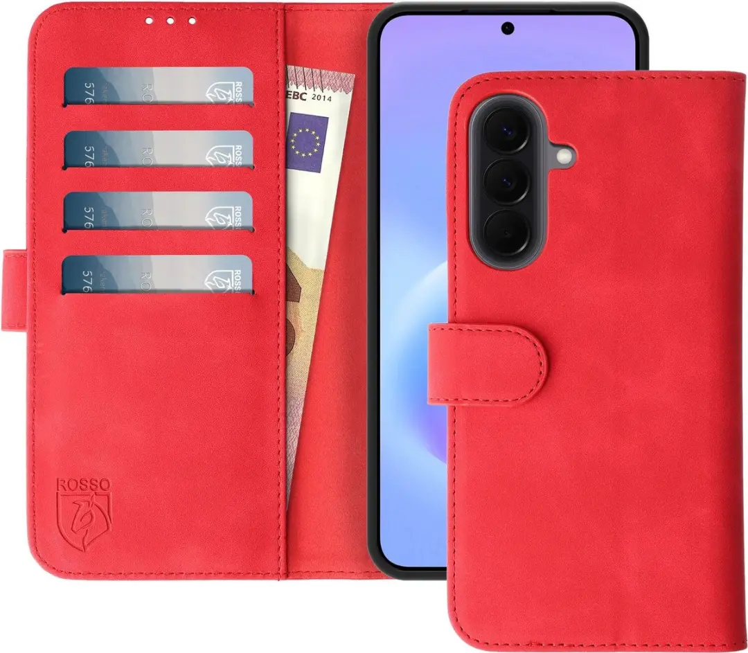 Rosso Element Wallet Book Case Samsung Galaxy A57 - 3 Pasjes - Rood