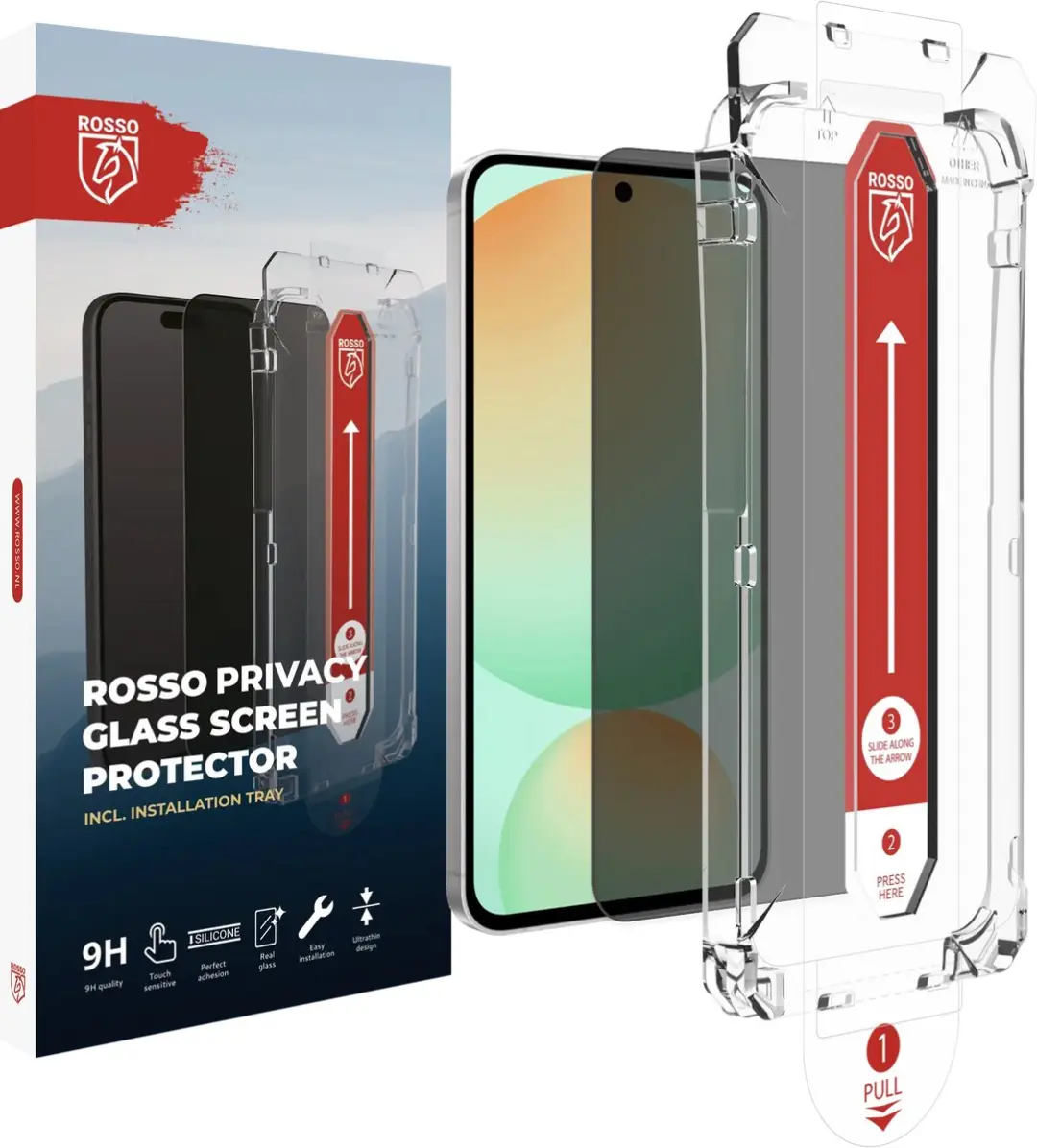 Rosso Privacy Screen Protector Samsung Galaxy A37 - 9H Glas