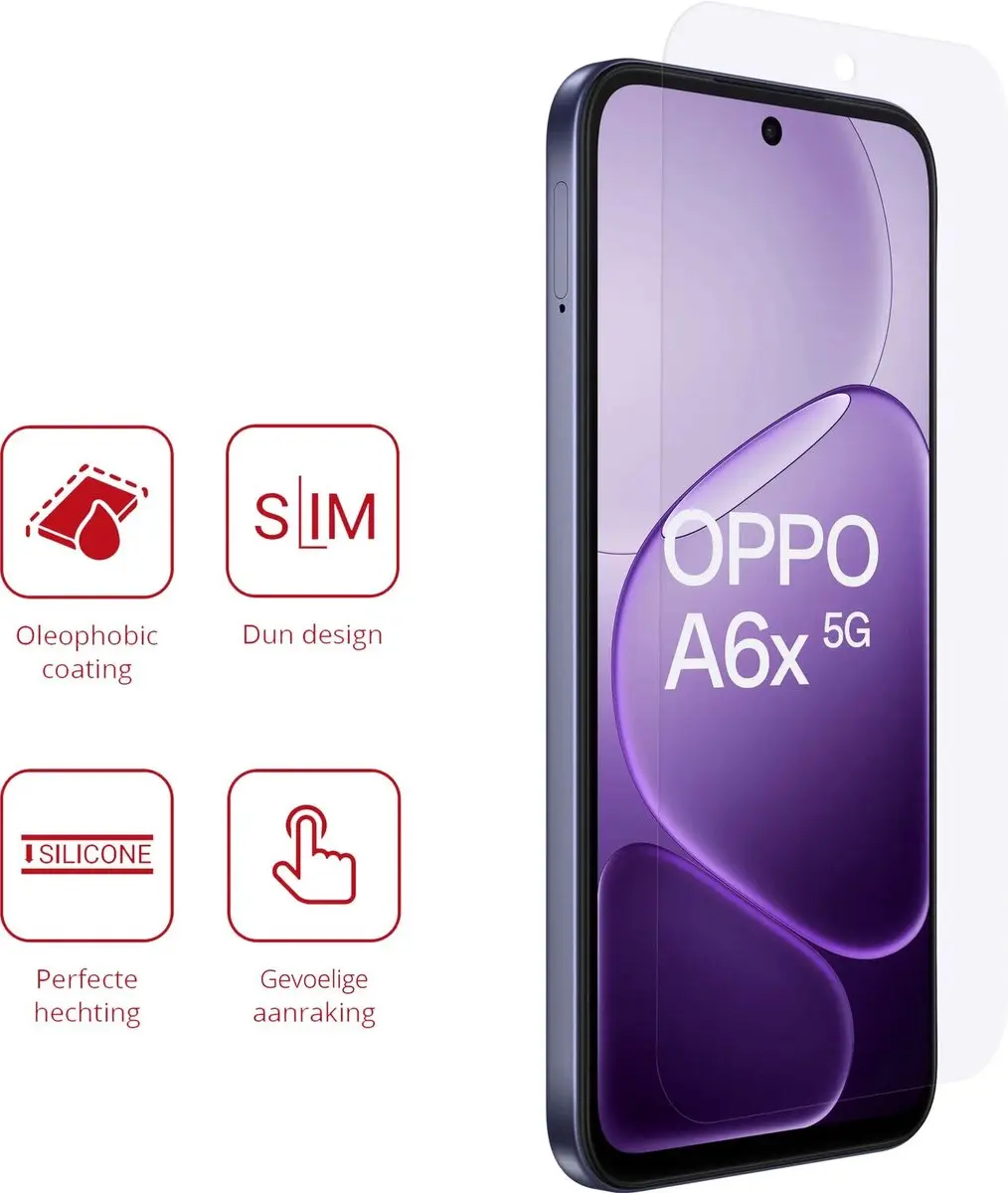 Rosso Screen Protector Oppo A6x - 2 Stuks - TPU Ultra Clear