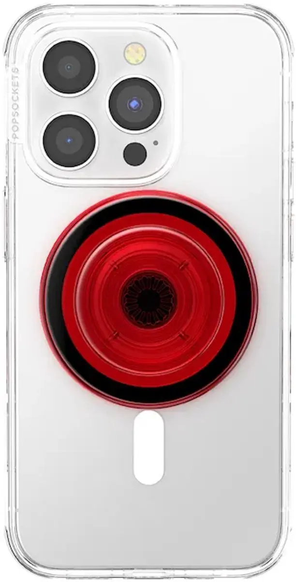 PopSockets PopGrip MagSafe Round - Translucent Rood
