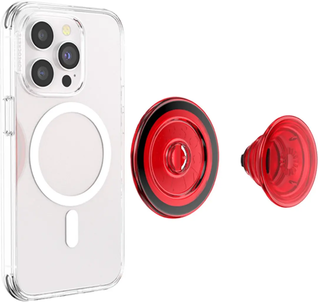 PopSockets PopGrip MagSafe Round - Translucent Rood - afbeelding 6 van 6