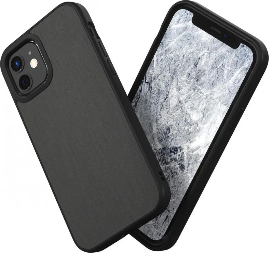 RhinoShield SolidSuit Apple iPhone 12 Mini Hoesje Brushed Steel