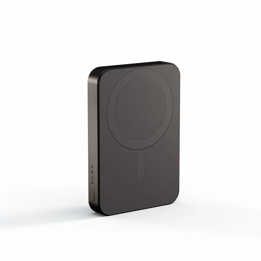 Zens Slim Aluminium Powerbank 10000 mAh 1× Qi2 15 W MagSafe magnetisch draadloz