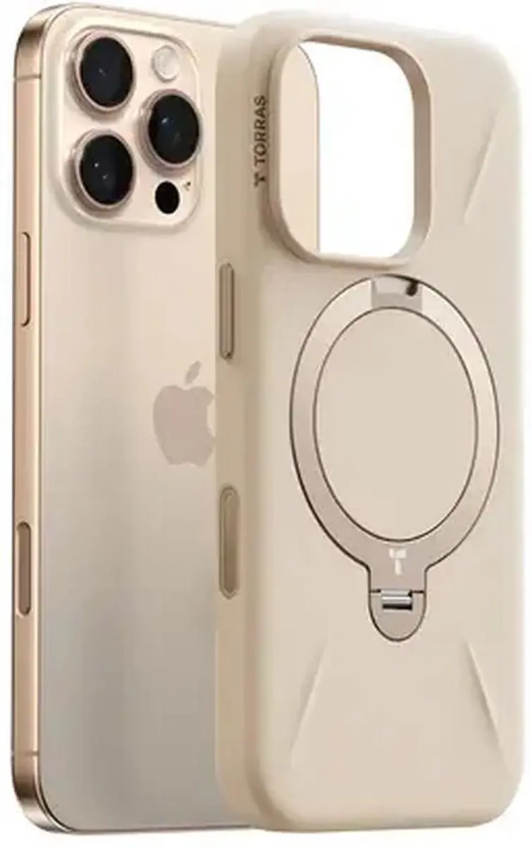Torras Ostand Q Pro Silicone Hoesje iPhone 16 Pro