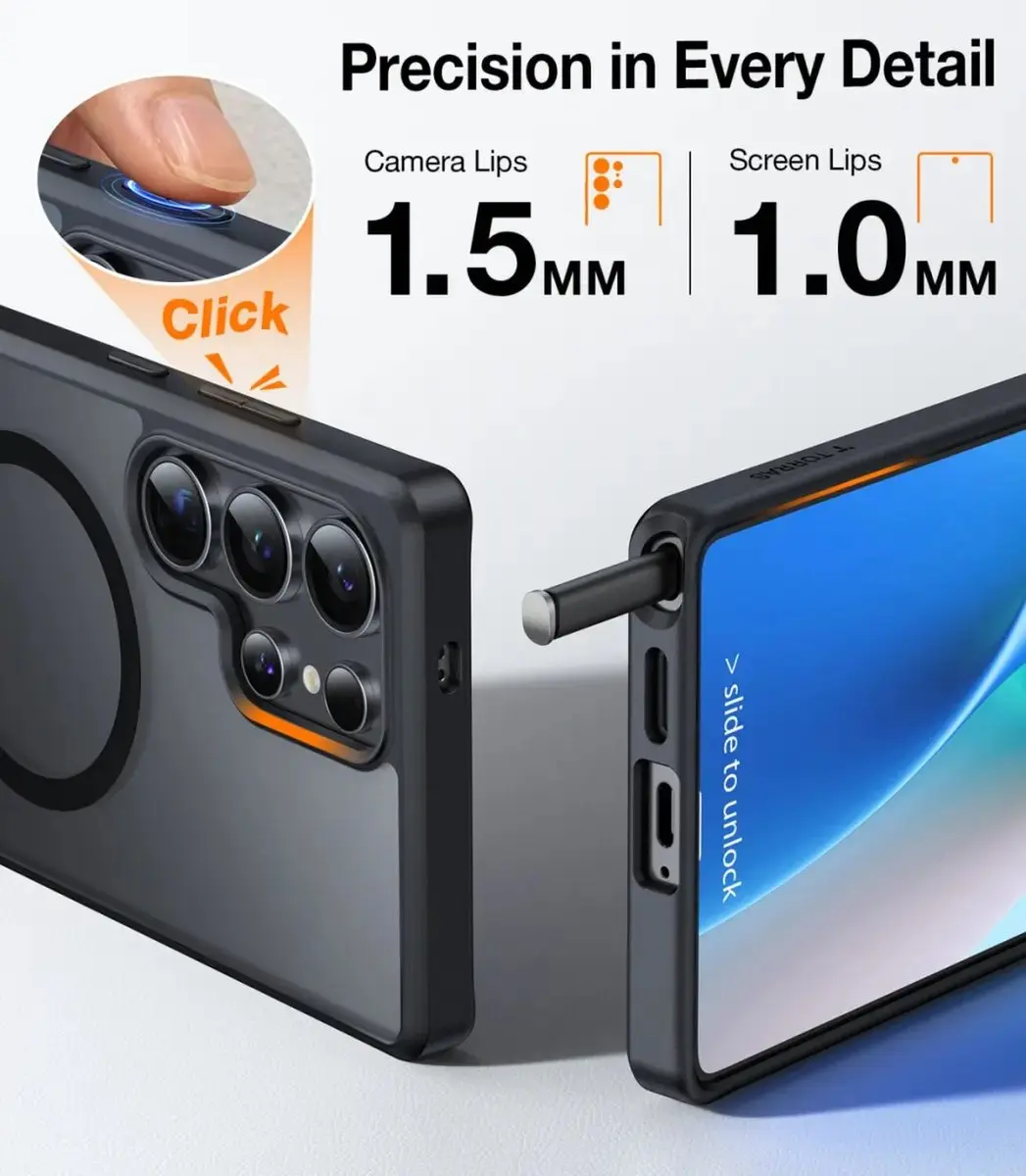 Torras UPro Pstand Spin Hoesje Samsung Galaxy S25 Ultra - Zwart