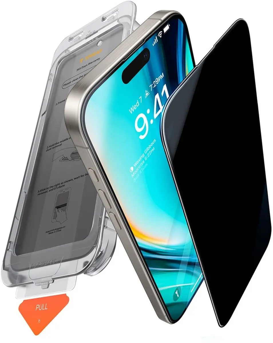 Torras Install Master Privacy Glas iPhone 16