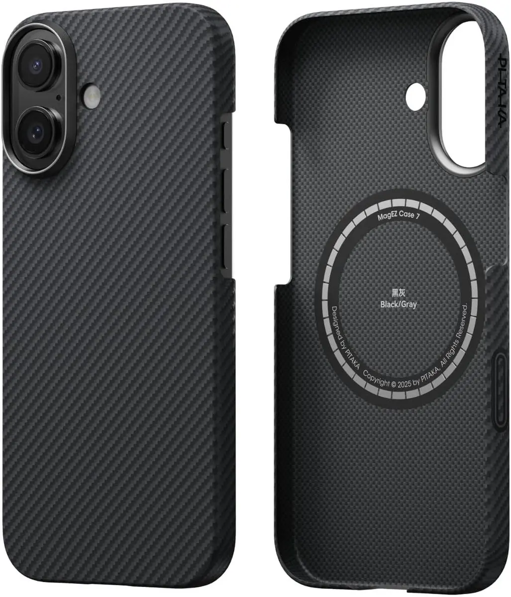 Pitaka Ultra-Slim Hoesje iPhone 17 - 600D Aramidevezel - Zwart