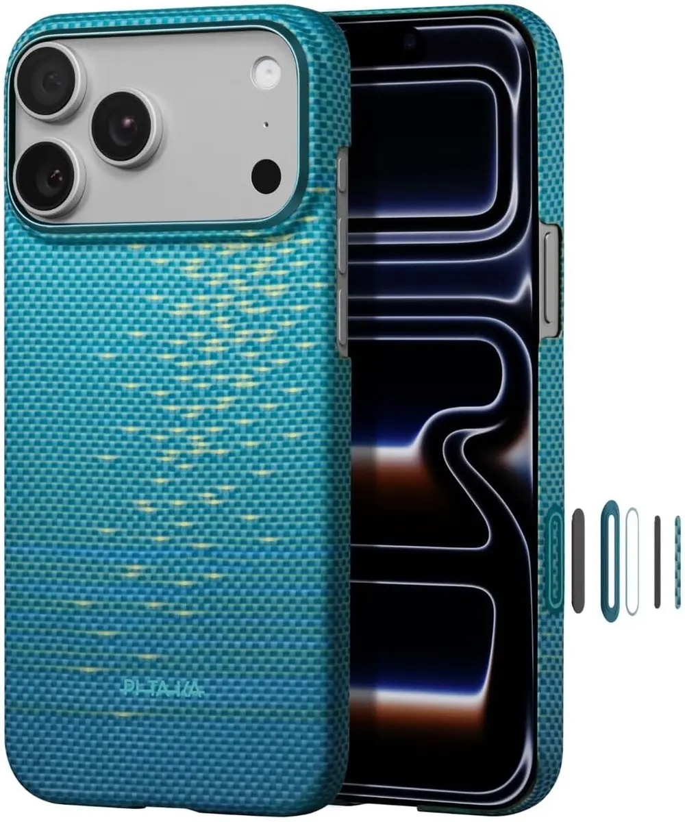Pitaka Ultra-Slim Hoesje iPhone 17 Pro Max - 600D Aramidevezel - Blauw