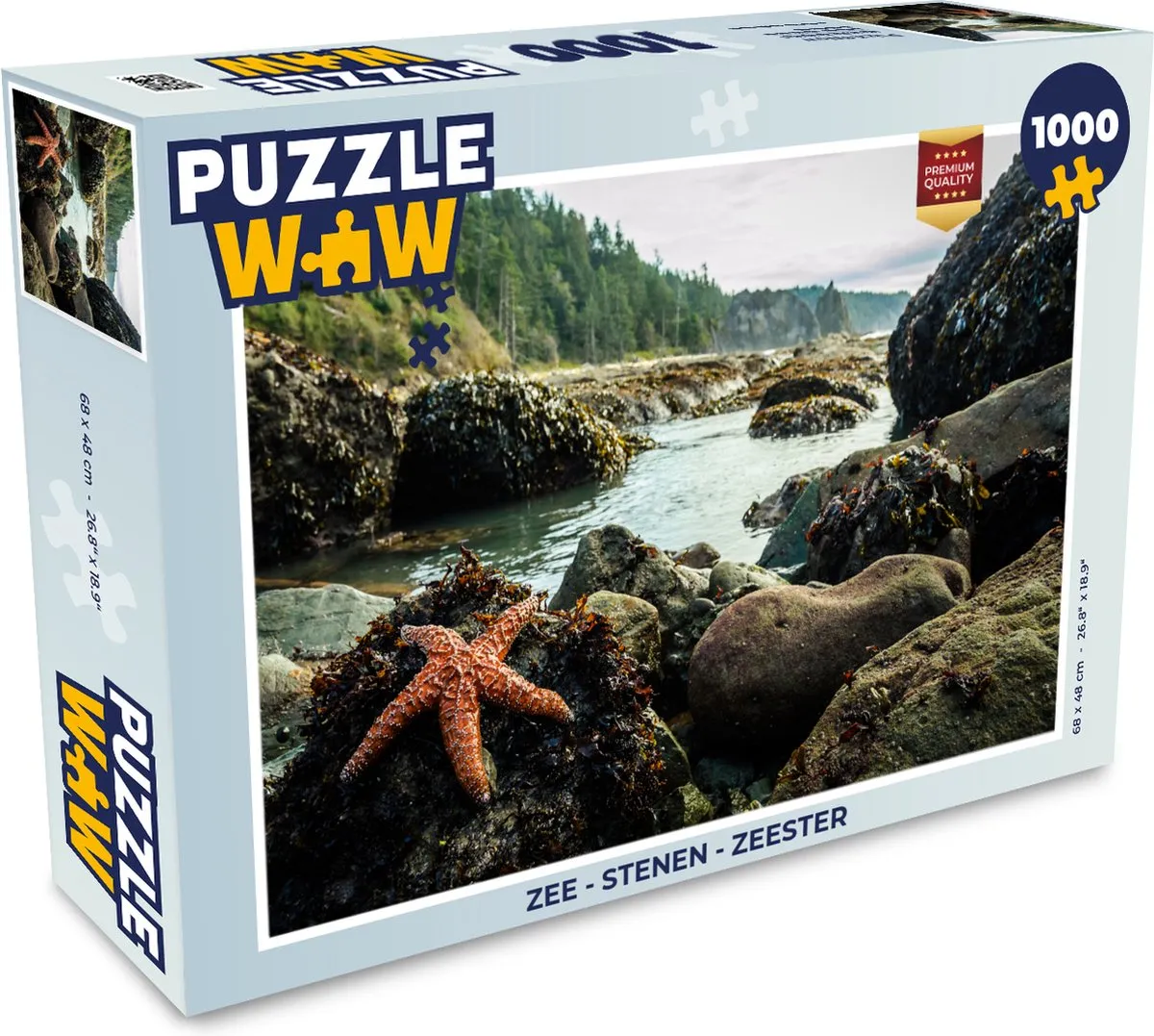 PuzzleWow Zee - Zeester Legpuzzel 1000 Stuks - Multicolor