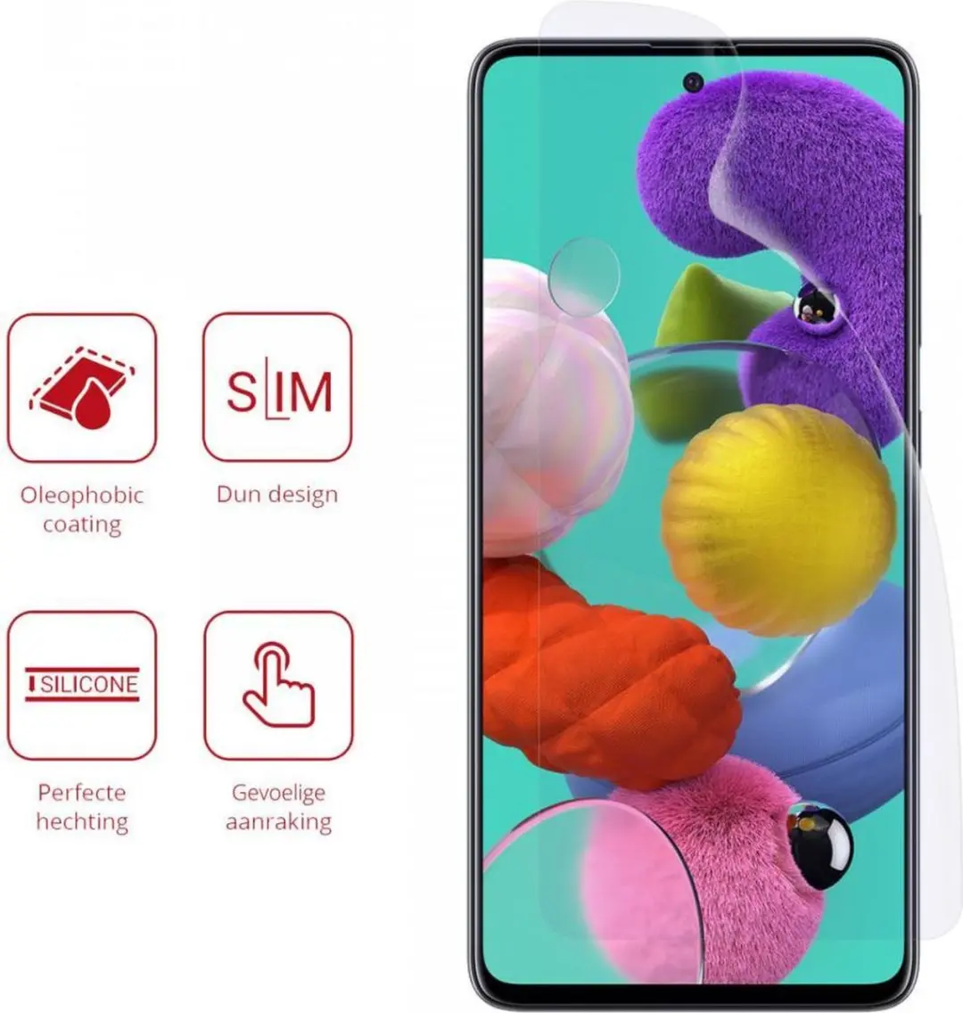Rosso Screen Protector Ultra Clear - Samsung Galaxy A51 - 2 Stuks