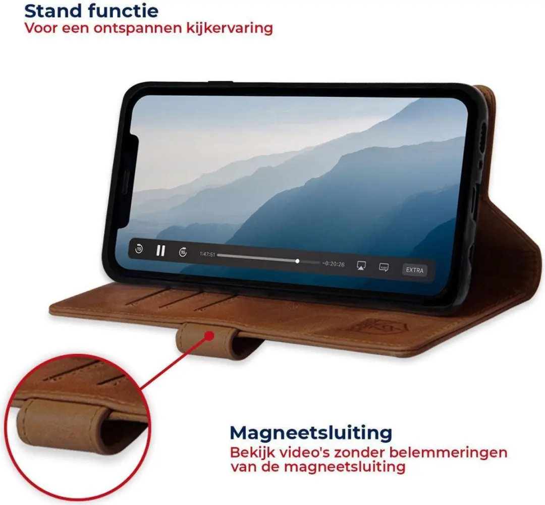 Rosso Deluxe Book Case iPhone 13 Pro 110091 - Bruin