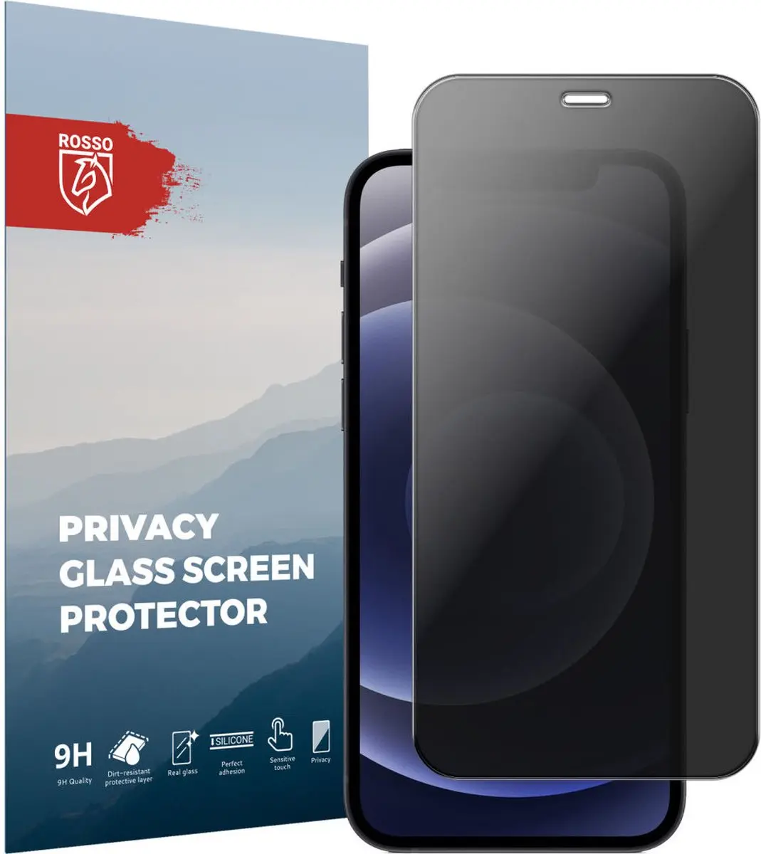 Rosso iPhone 12/12 Pro 9H Privacy Glas