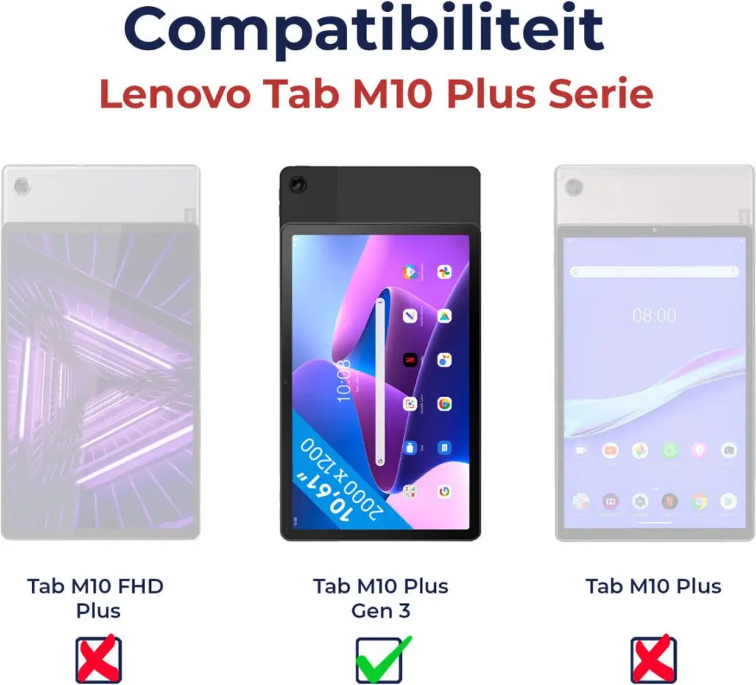 HappyCase Kinderhoes Lenovo Tab M10 Plus Gen 3 - 10.6" - Paars