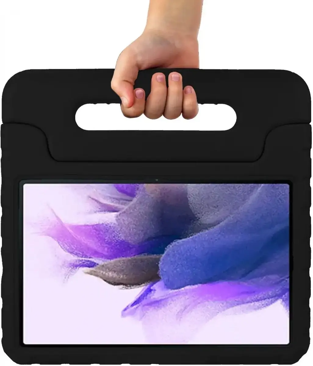 HappyCase Kinder Tablethoes Samsung Galaxy Tab S7 FE/S7+ - Zwart