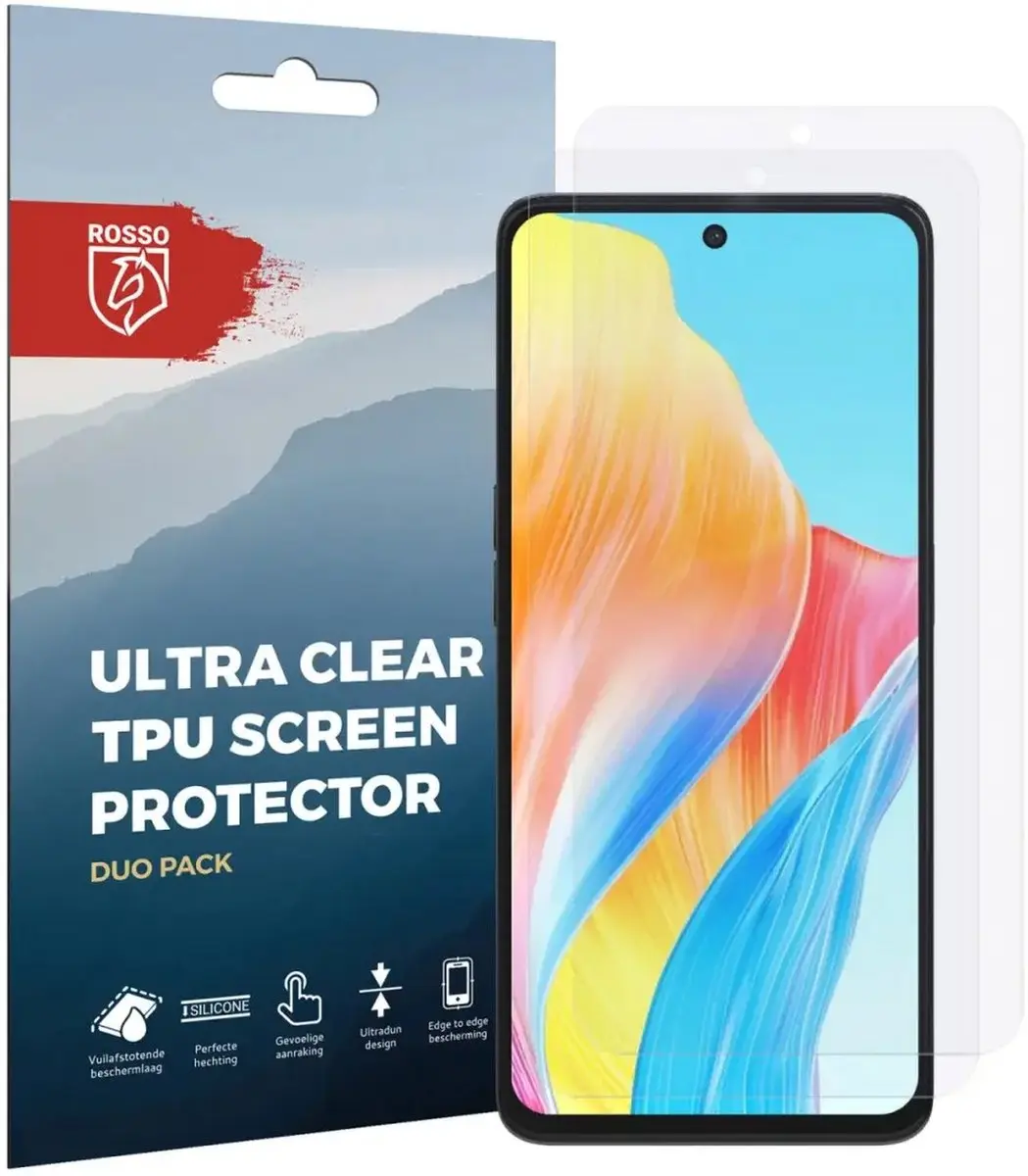 Rosso Screen Protector Ultra Clear - 2 Stuks - Oppo A98