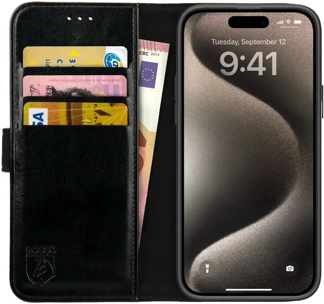 Rosso Element Book Case Wallet iPhone 15 Pro Max