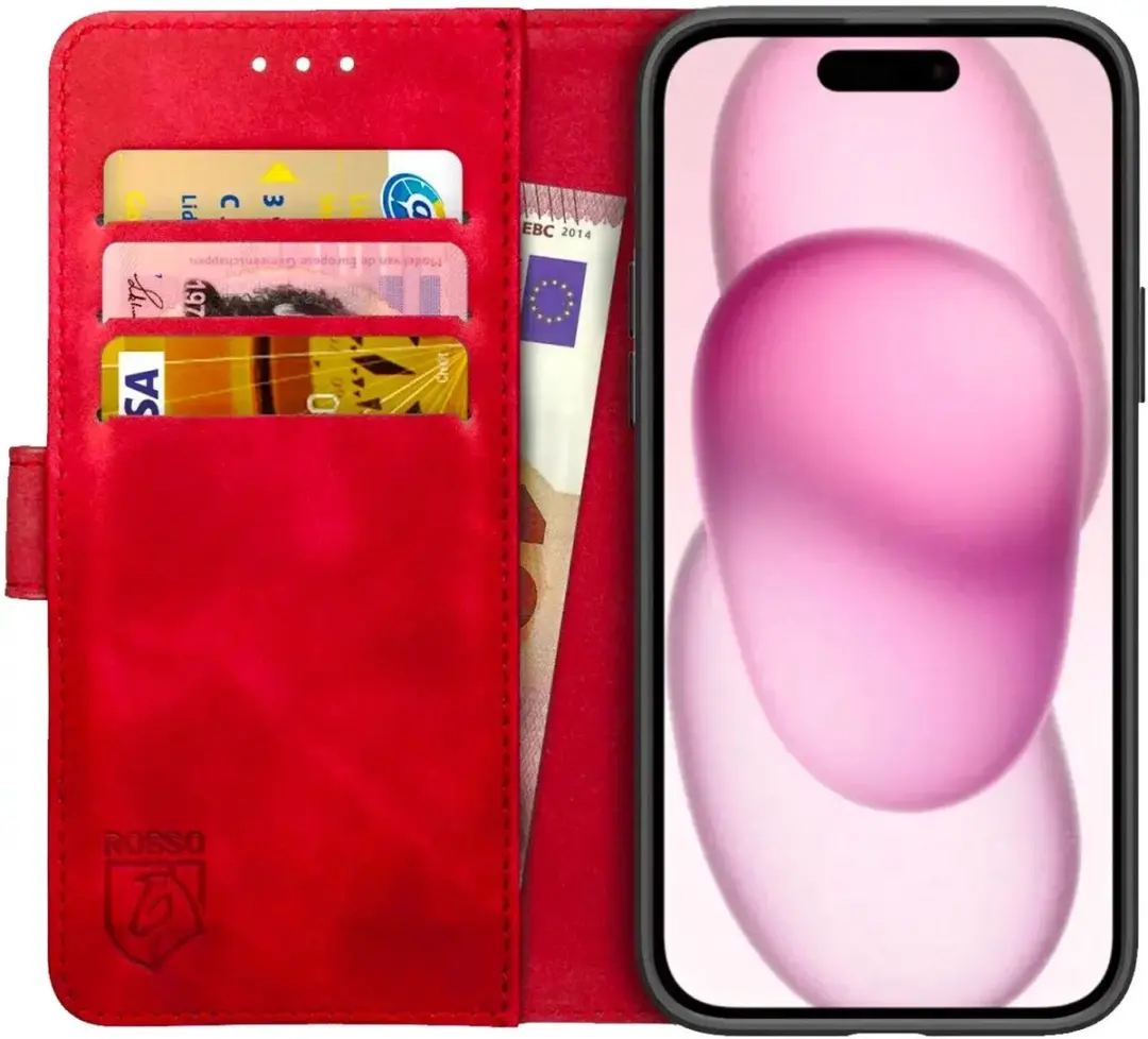 Rosso Element Book Case Wallet iPhone 15 Plus