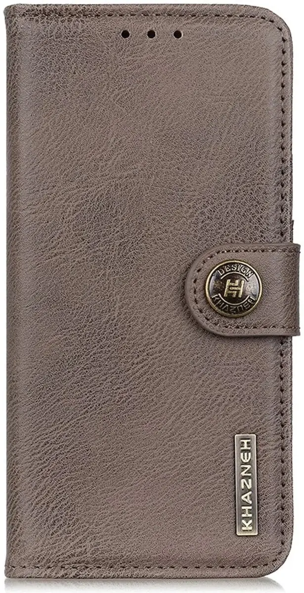 Khazneh Oppo A58 4G Hoesje Portemonnee Book Case - Khaki