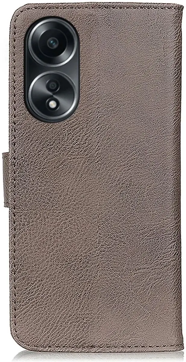 Khazneh Oppo A58 4G Hoesje Portemonnee Book Case - Khaki