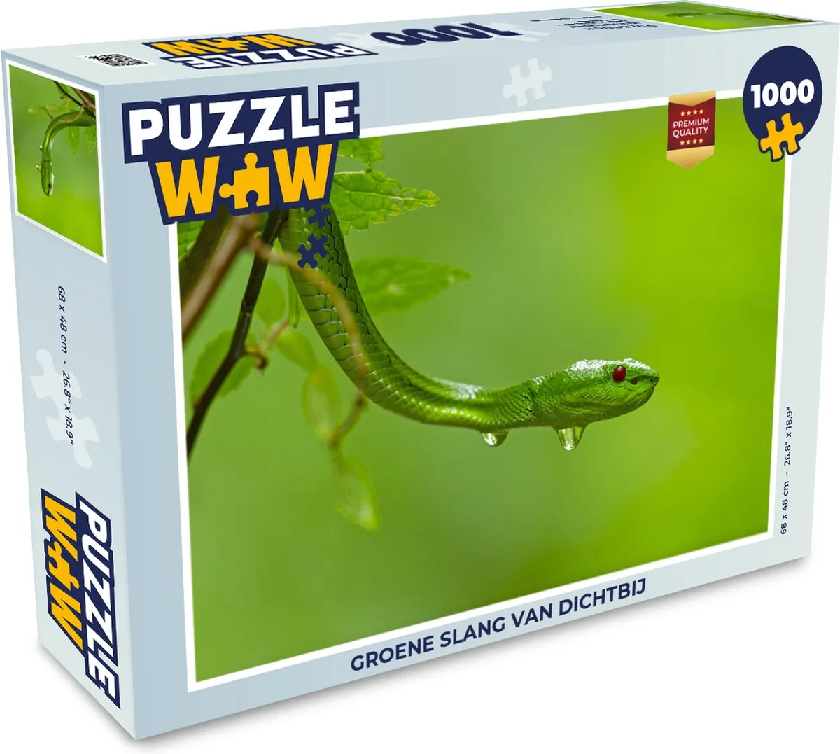 PuzzleWow Legpuzzel Groene Slang 1000 Stuks