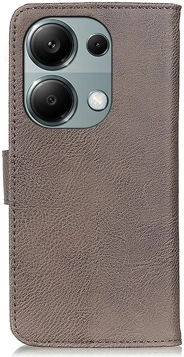 Khazneh Hoesje Xiaomi Redmi Note 13 Pro 4G/Poco M6 Pro 4G - 3 Pasjes - Khaki