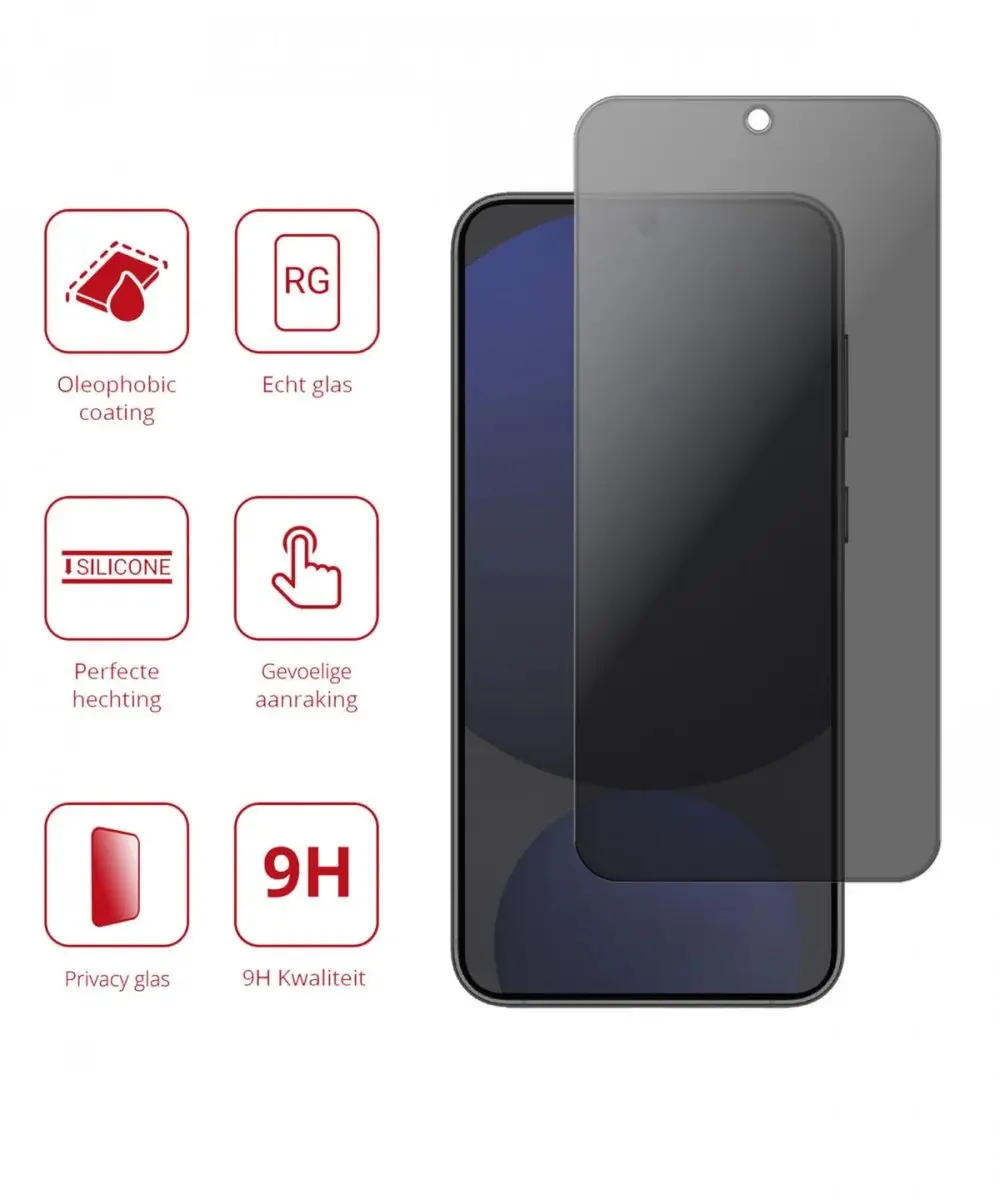 Rosso Privacy Screen Protector Samsung Galaxy S24 FE - 9H Glas