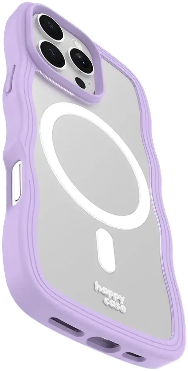 HappyCase Wavy Hoesje iPhone 16 Pro - Paars